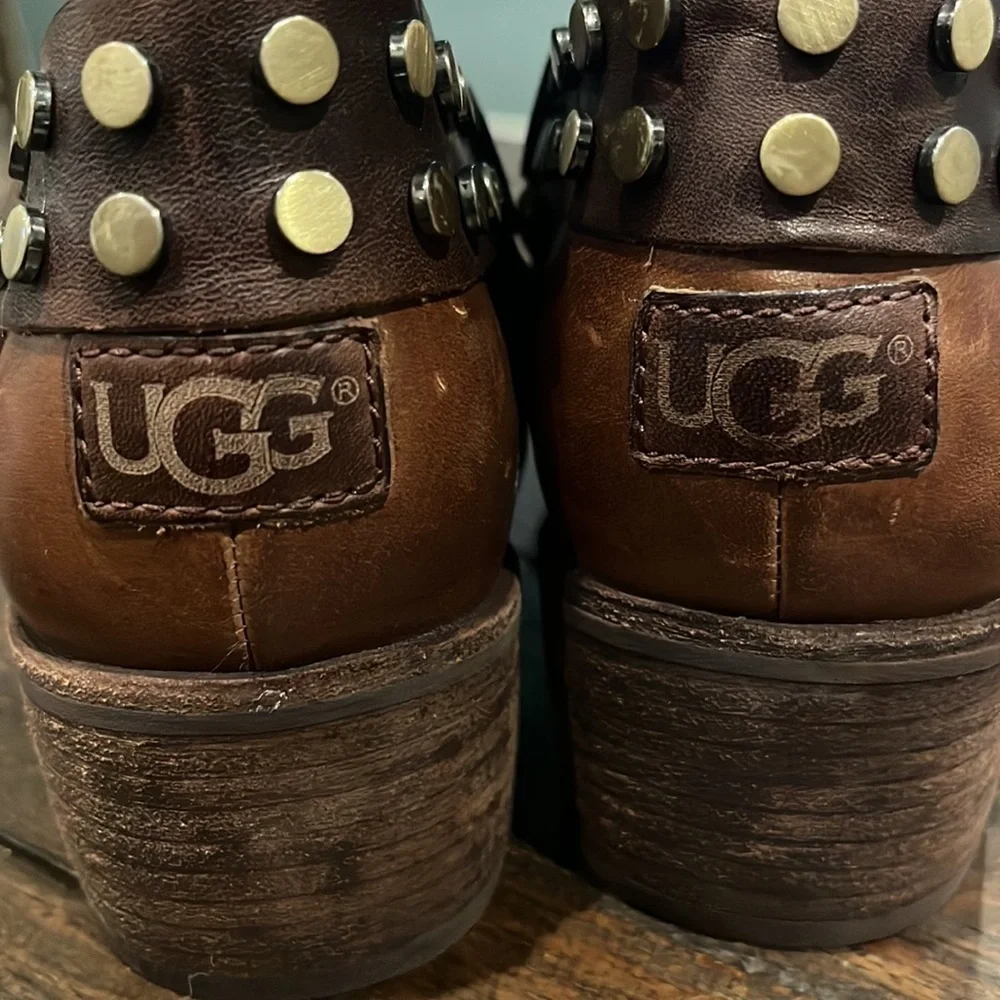 UGG Darling Harness Whisky Leather Ankle Boots - Picture 5 of 16